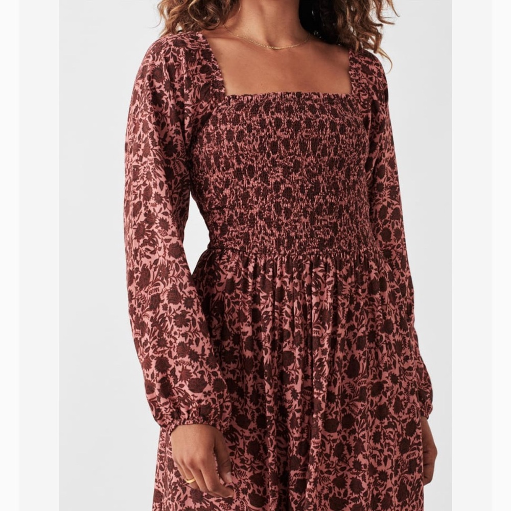 Faherty Smocked Dress